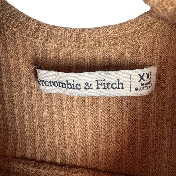 Abercrombie & Fitch Tie Knot Crop Ribbed Tank Top Size XXS Tan - Picture 4 of 4